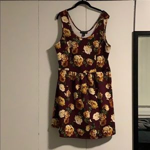 Forever 21 3X Maroon dress with roses